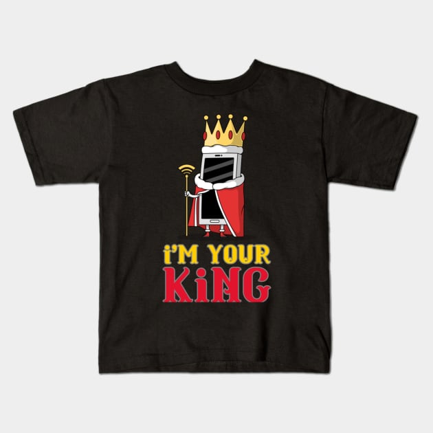 THE KING PHONE Kids T-Shirt by elsa-HD